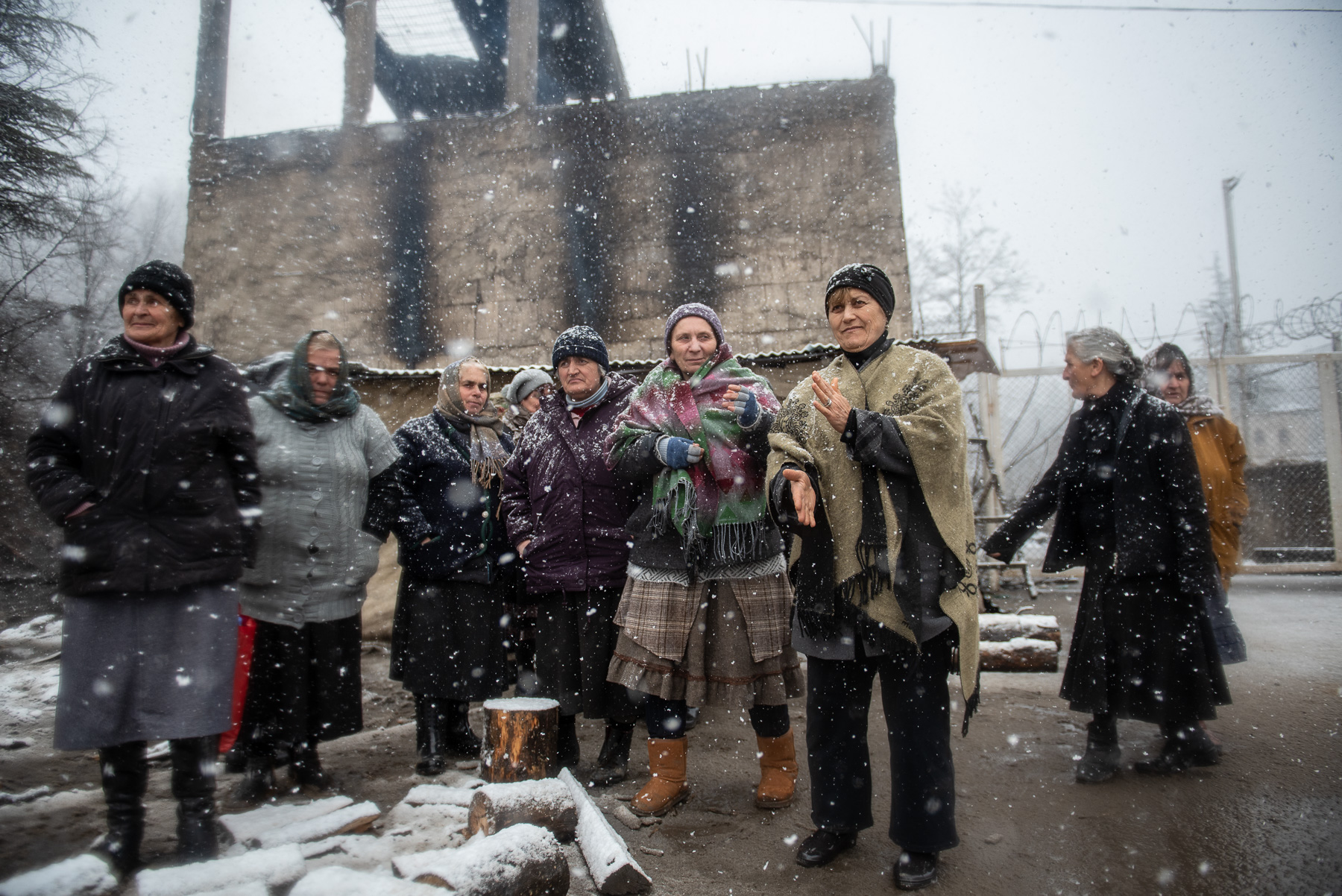 Protesters at their camp in November 2020. Photo: Mariam Nikuradze/OC Media. 